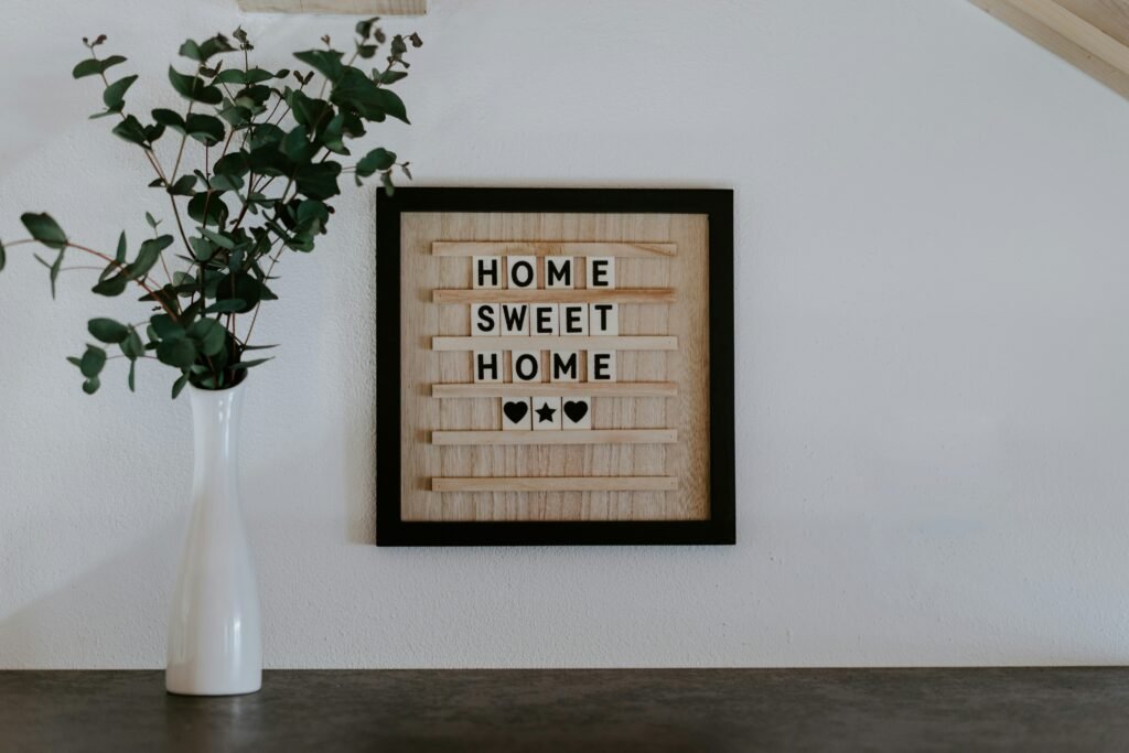 Decor image showing Home Sweet Home – represents buying a home in Northern Kentucky and Cincinnati